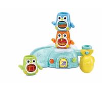 VTech Stack and Slide Penguin Pals, Interactive Stacking Bath Toy for Sensory Play, 3 Stacking Penguins, Songs, Phrases and Melodies, Gift for Toddler 12, 18, 24 Months Plus, English Version