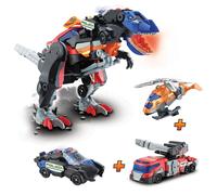 Vtech Switch & Go Dinos 4 In 1 Mega T-rex S.o.s3 Vehicles 1 Dino Construction Game Version Spanish Multicolor