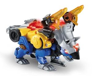 VTech Switch & Go Dinos Thorn the Triceratops, English | Combine the super car and Triceratops into a battle-armour dinosaur with flip-out blades. Ages 3-8