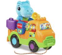 VTech Dino Rescue Truck, Pull-Along Truck, Role-Play Toy, Develops Fine Motor Skills, Fun Musical Toy with 3 Songs & 15 Melodies, Suitable for Ages 12, 18, 24 Months, English Version
