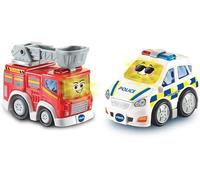 VTech 420663 Toot Drivers 2 Car Rescue Pack with Fire Engine and Police Car, Interactive Toddlers Toy for Pretend Play, Lights and Sounds, Boys and Girls 12 Months, 2, 3, 4 + Years, Multicolor