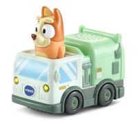 VTech Toot-Toot Drivers Bluey: Bingo Garbage Truck, English | Official Bluey, Bingo garbage truck with flashing headlights, music, character sounds, song and Bingo's own voice. Ages 1-5
