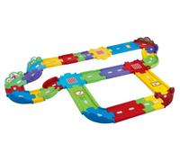 Vtech Toot-Toot Drivers Deluxe Track Set, English | Thirty interchangeable track pieces and 3 SmartPoints trigger vehicle reactions for custom layouts. Ages 1-5