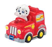 VTech Toot-Toot Drivers Dexter Dog the Firefighter, English | Press Dexter for 3 songs, 6 melodies, phrases and sounds; push along for firefighter role-play. Ages 1-5