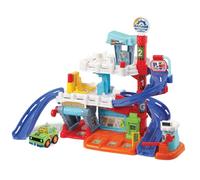 VTech Toot-Toot Drivers Fix & Fuel Garage, English | Three-level garage with stock car, tuning station, shop, car wash and fuel station for vehicle role-play. Ages 1-5