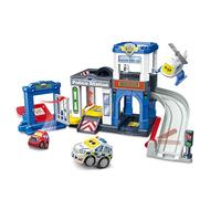 Toot-Toot Drivers Police Station, Car Playset includes Police Car Toy, Helicopter & Getaway car, Vehicle Tracks for Kids with Lights & Sounds, for Toddlers, 12 months, 2, 3, 4+ Years, English Version