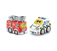 VTech 420663 Toot Drivers 2 Car Rescue Pack with Fire Engine and Police Car, Interactive Toddlers Toy for Pretend Play, Lights and Sounds, Boys and Girls 12 Months, 2, 3, 4 + Years, Multicolor