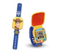 VTech - Toy Story 5, Woody Educational Music Box - Toy Story Watch with Anime Screen, Adjustable Strap, 10 Dials, 4 Games - Talking Sheriff Woody - Gift for Children Aged 3+ - Contents