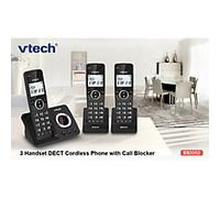 VTech Triple Cordless DECT Telephone With Answering Machine CS2052 Black