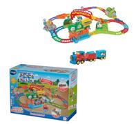 VTech TUT TUT Baby Speedster - Colourful Train Station | Interactive Playset with Motorised Train, 2 Carriages, 70+ Melodies & Sounds, 19+ Rails & 6 Play Areas, from 1 Year