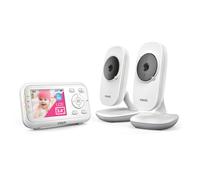 VTech VM3250-2 Video Baby Monitor with 2 Cameras 300m Long Range with 2.8" LCD, Up to 19-hr Video Streaming, Night Vision, Secured Transmission Temper