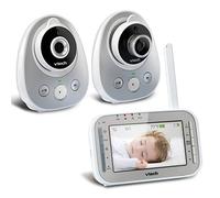 VTech VM342-2 Video Baby Monitor with 170-Degree Wide-Angle Lens for Panoramic View, Night Vision, Talk-back Intercom & 1,000 feet of Range with 2 Cameras