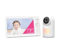 VTech VM7467 Baby Monitor with 7" LCD Screen,Remote Pan Tilt Zoom,178° Wide-Angle View,Soothing Sounds and Lullabies,Multi-Colour Night Light,2-Way Talk,Temperature Sensor,No Need Wi-Fi Network