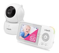 VTech VM923 Video Baby Monitor with 19-Hour Battery Life, 1000ft Long Range, Pan-Tilt-Zoom, Enhanced Night Vision, 2.8'' Screen, 2-Way Audio Talk, Temperature Sensor, Power Saving Mode, White