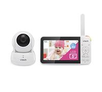 VTech VM924 Video Baby Monitor with Camera, Pan&Tilt, Baby Monitor with 5" LCD Screen,Up to 17 Hrs Battery Life,1.33x Zoom,Night Vision,300m Long Range,Soothing Sounds,2-Way Talk,Secured Transmission