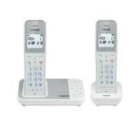 VTech XS1051 DECT Cordless Phone with Answering Machine, 2 Handsets, Landline House Phone, AntiBacterial Plastic, Call Block, Volume Booster, Handsfr