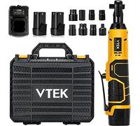 VTEK 3/8" Cordless Ratchet Wrench 12V Power Ratchet Wrench,40 Ft-lbs 400 RPM