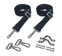 Vtete 2 PCS Adjustable Bimini Top Straps with Loops + Snap Hooks + Eye Straps - 28"~60" Stainless Steel Boat Awning Hardware