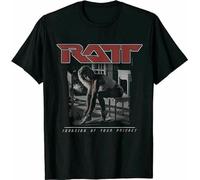 VTG RATT Invasion of Your Privacy T-Shirt M ic Band T-Shirt Cotton Tee Black