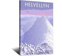 VTGCLT England Helvellyn Vintage Travel Posters Red Tarn And Striding Edge (2) Canvas Painting Pictures Prints Wall Art for Bedroom Office Decor 12x18inch(30x45cm)