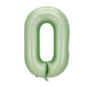 Vthoviwa 40inch Number 0 Balloon Green Party Foil Balloon 0 Decoration Support Helium