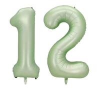 Vthoviwa 40inch Number 12/21 Balloon Green Party Foil Balloon 12/21 Support Helium