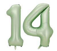 Vthoviwa 40inch Number 14/41 Balloon Green Party Foil Balloon 14/41 Support Helium