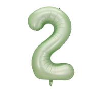 Vthoviwa 40inch Number 2 Balloon Green 2 Birthday Party Foil Balloon 2 Decoration Support Helium