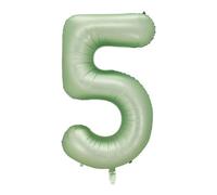 Vthoviwa 40inch Number 5 Balloon Green 5 Birthday Party Foil Balloon 5 Decoration Support Helium