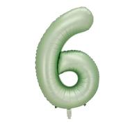Vthoviwa 40inch Number 6 Balloon Green 6 Birthday Party Foil Balloon 6 Decoration Support Helium