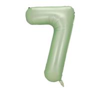 Vthoviwa 40inch Number 7 Balloon Green 7 Birthday Party Foil Balloon 7 Decoration Support Helium