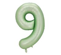 Vthoviwa 40inch Number 9 Balloon Green 9 Birthday Party Foil Balloon 9 Decoration Support Helium