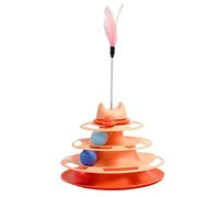 VTIDOBE 4-Level Roller Track Chaser Toy Rotate Kitte Tower Teaser Interactive Boredom Relief Pet