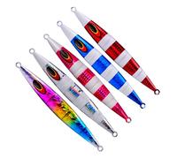VTIDOBE 5Pcs Jigs Lures Fast Sinking Jigging Baits Freshwater Saltwater Fishing Glow Lures Hard Metal Slow Pitching Jigs