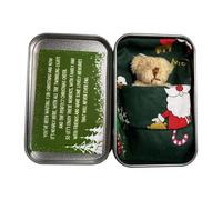 VTIDOBE Bear Christmas Pocket Toy Plush Tiny Bear Doll with Tinbox Kids Christmas Favor