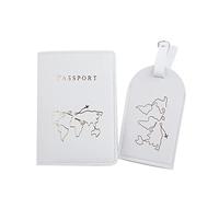 VTIDOBE Hot Stamping The World Map Travel Card Cover with Luggage Holder
