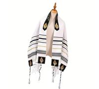 VTIDOBE Oversized Jews Prayers Shawl For Ceremonies And Cultural Event 60x180cm Traditional Tallit for Worships