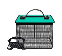 VTIDOBE Portable Meshes Fishing Net Storage Cage Floating Live Fish Protectors Fishing Holder Bucket Easy to Use
