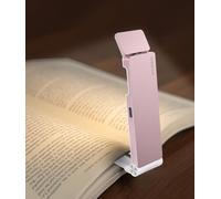 VTIGER Reading Light, USB Rechargeable Book Light for Reading in Bed,Foldable Clip-on LED Booklight, 3 Amber Colors & 4 Brightness Dimmable,Long Lasting Portable Bookmark Lamp for Book Lovers, Kids