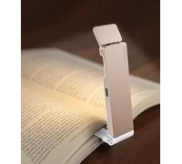VTIGER Reading Light, USB Rechargeable Book Light for Reading in Bed,Foldable Clip-on LED Booklight, 3 Amber Colors & 4 Brightness Dimmable,Long Lasting Portable Bookmark Lamp for Book Lovers, Kids