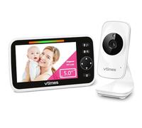 VTimes Baby Monitor Video Baby Monitor with Camera and Audio No WiFi 5" LCD Screen, Two-Way Audio, Night Vision,1000ft Range, 2X Zoom Temperature Display, Lullaby Elderly Pet
