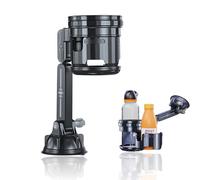 Vtizikl 2-in-1 Anti-Spill Car Cup Holder Expander, Adjustable Angle & Large Suction Cup Design, Stable Non-Shake Foldable Drink Holder for Cars, Trucks, Boats (Black and grey)
