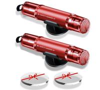 Vtizikl 2 Pack Car Window Breaker, 2 in 1 Car Emergency Hammer, Emergency Escape Tool with Seatbelt Cutter, Test Glass, Car Safety Hammer for Vehicles, Home (Red)