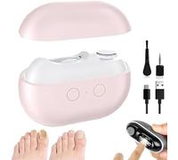 Vtizikl 3-in-1 Multi-Functional Clipperelectric Nail Clippers for Seniors & Thick Nails - Electric Nail Trimmer with LED Light & Catcher - Painless Toenail/Fingernail Clipper, Low Vision (Pink)