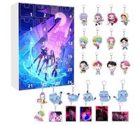 Vtizikl Advent Calendar 2025, 24 Days K-Pop’s Dem-ons H_Hunters Christmas Countdown Gift with Huntrix Keychain, Acrylic Pendant Y2K Accessories for Fans, Collectors (C)
