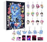 Vtizikl Advent Calendar 2025, 24 Days K-Pop’s Dem-ons H_Hunters Christmas Countdown Gift with Huntrix Keychain, Acrylic Pendant Y2K Accessories for Fans, Collectors (B)