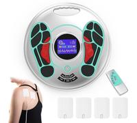 Vtizikl Circulation Booster for Feet and Legs, EMS &TENS Foot Circulation Stimulator Machine with 4 TENS Pads, Electric Foot Massager for Pain and Circulation (Green)