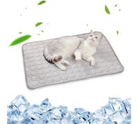 Vtizikl Cooling Mat for Dogs, Portable Cat Cooling Mat, Heat Relief Dog Mat Medium, Washable Summer Pat for Cats, Scratch Resistant Ice Blanket (Grey, 62 * 50cm)