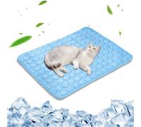 Vtizikl Cooling Mat for Dogs, Portable Cat Cooling Mat, Heat Relief Dog Mat Medium, Washable Summer Pat for Cats, Scratch Resistant Ice Blanket (Blue, 50 * 40cm)