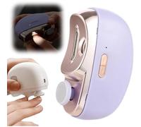 Vtizikl Electric Nail Clippers, 2-in-1 Automatic Nail Clippers with LED Light, Two-Speed Adjustment Nail Trimmer, Electric Nail File for Babies, Kids, Adults and Seniors (Purple)